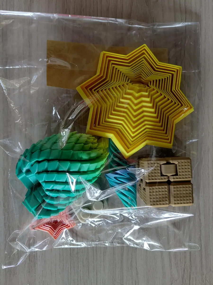 Set De Juguetes Fidget Antiestrés - Colección Sensorial 3D - Imagen 2