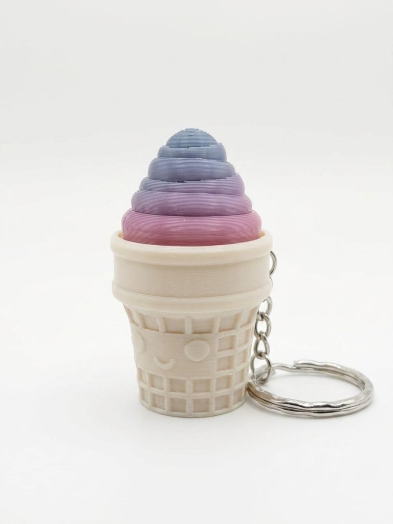 Llavero Helado Barquillo Clicker