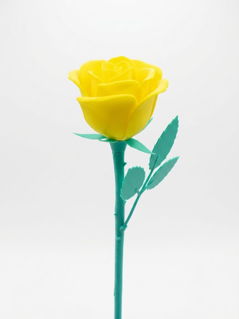 Flor impresa 3D tipo Rosa