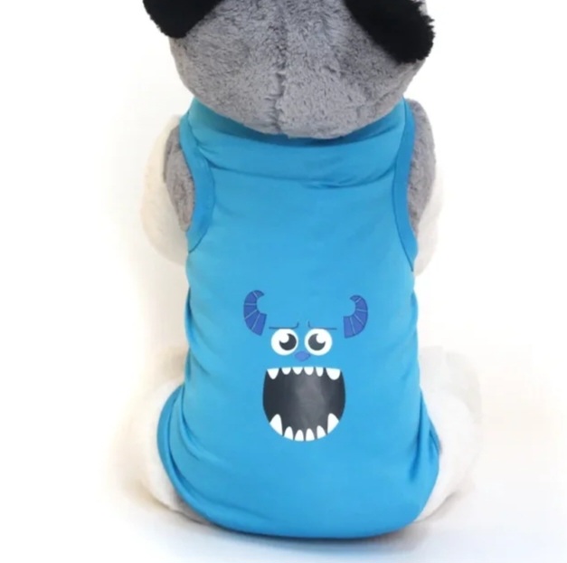 Polera Monster Inc azul para gato o perro