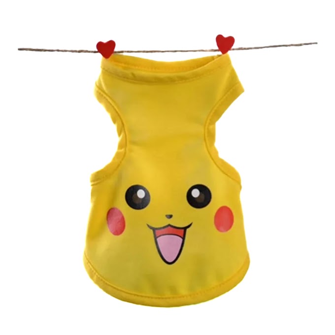 Polera de verano Pikachu para perro o gato